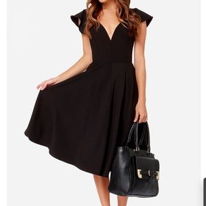 LULUS Exclusive Skirts So Good Black Midi Dress